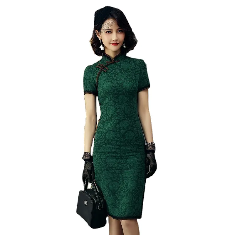 Китайские винтажные платья-Ципао, красивая Китайская традиционная одежда Ципао для женщин, большие размеры 3XL