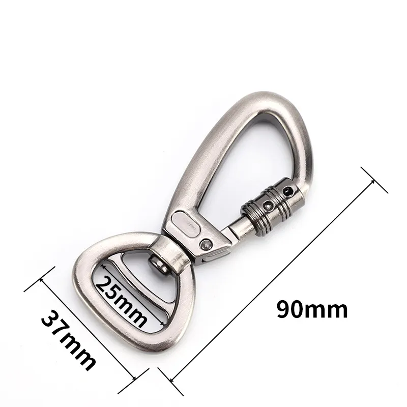 Custom Small Dog Leash Swivel Carabiner Aluminum Swivel Lock Carabiner Hook Twist Pet Carabiner