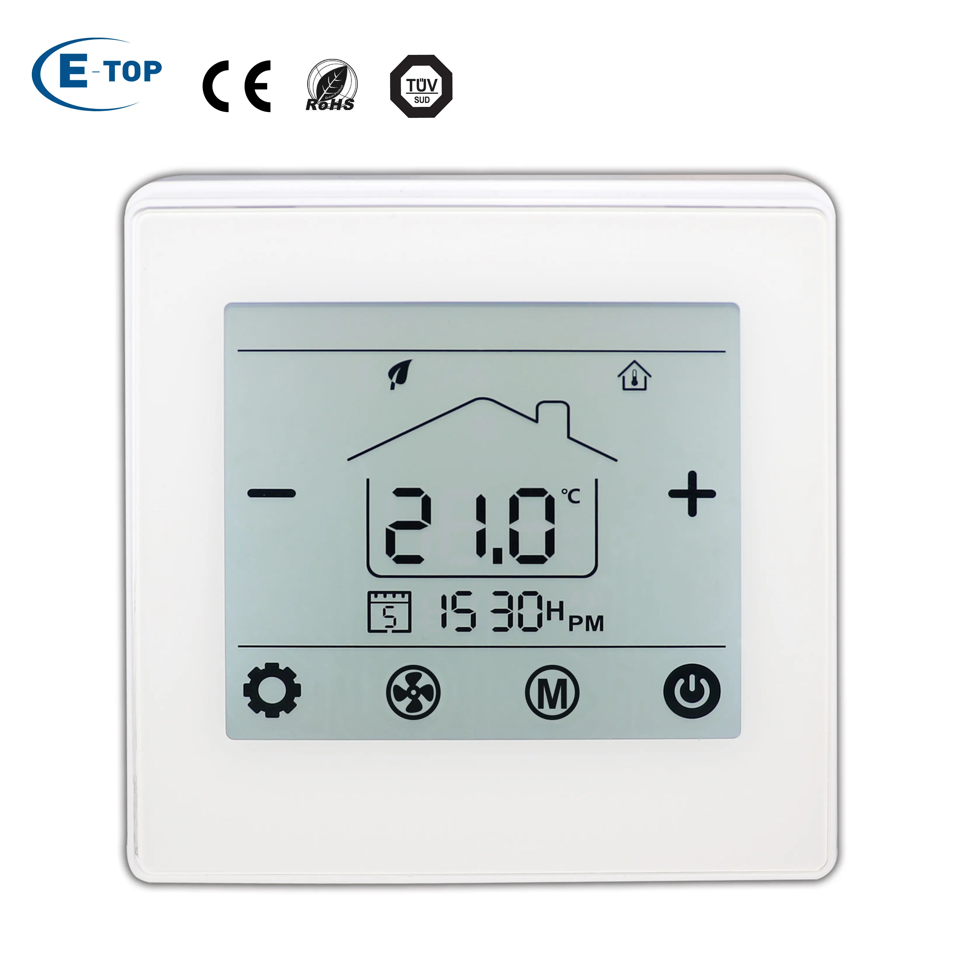 С цифровым сенсорным экраном и функцией smart комнатный термостат Modbus/RS485 термостат трубы 2 или 4 производственного цикла