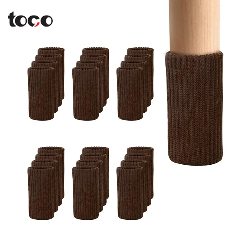 TOCO Furniture Socks Universal 4 Pack Knitted Furniture Feet Socks Table Chair Leg Floor Protectors Socks Covers