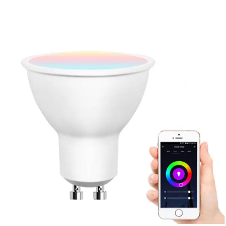 Светодиодная лампа Rgb RSH Tuya Smart Life с регулируемой яркостью, 5 Вт, 7 Вт, управление телефоном, Wi-Fi, умная цветная лампа GU10