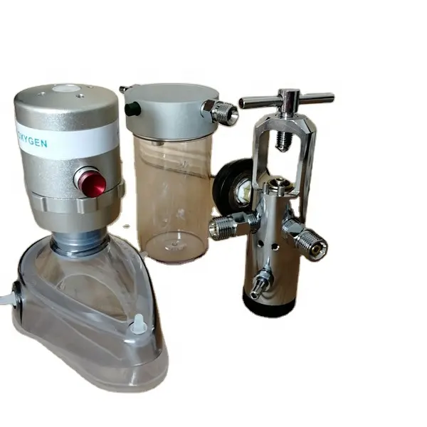 Demand valve resuscitation set with oxygen  suction jar and 1.5m high pressure hose