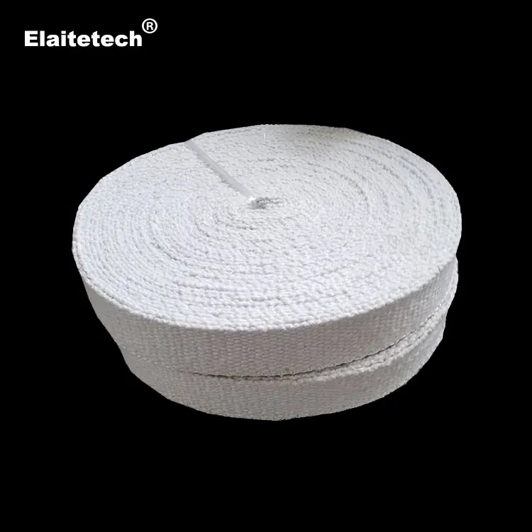 Aluminium silicate ceramic fiber heat resistant insulation tape with stainless steel wire aluminum coating