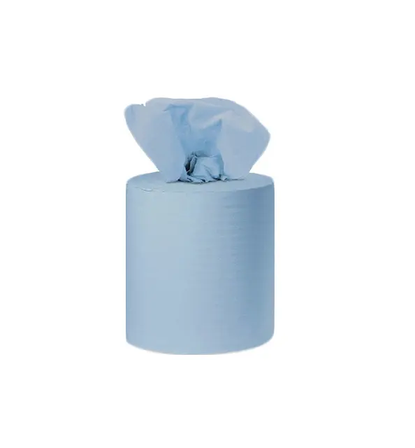 Оптовая продажа, одноразовые бумажные полотенца, рулон синего кормового полотенца
