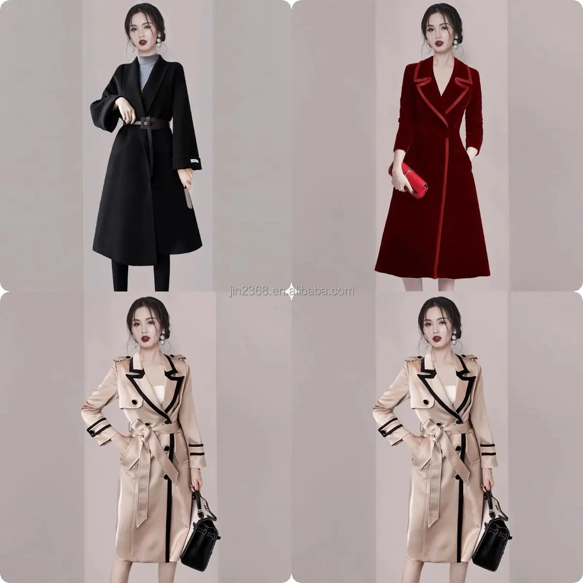 Корейские Зимние Женские однотонные Длинные куртки повседневные шерстяные кардиганы на пуговицах женские модные шерстяные Макси блейзер пальто с поясом