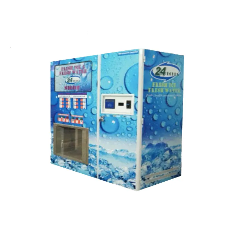 Автоматический торговый автомат для льда и воды, работает с картой IC для монет и заметок