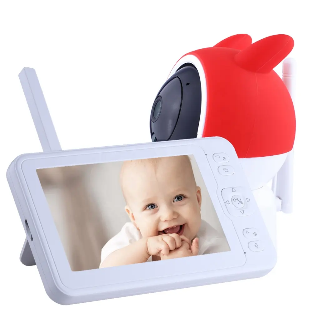 5 Inch 2.0MP HD Home Security Pan/tilt Temperature Innovative Smart Wifi 1080P Baby Monitor With Camera And Audio