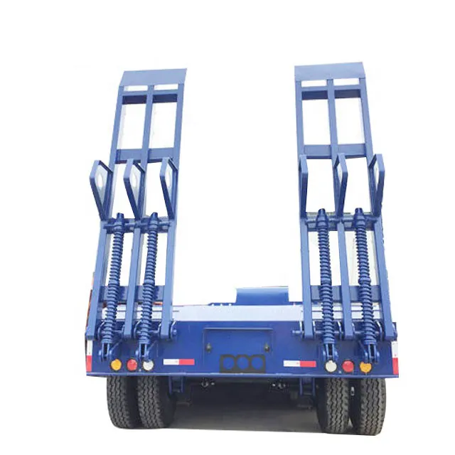 High quality 3 axle Lowboy trailer 60 tons Lowbed cargo transport low bed truck semi trailer