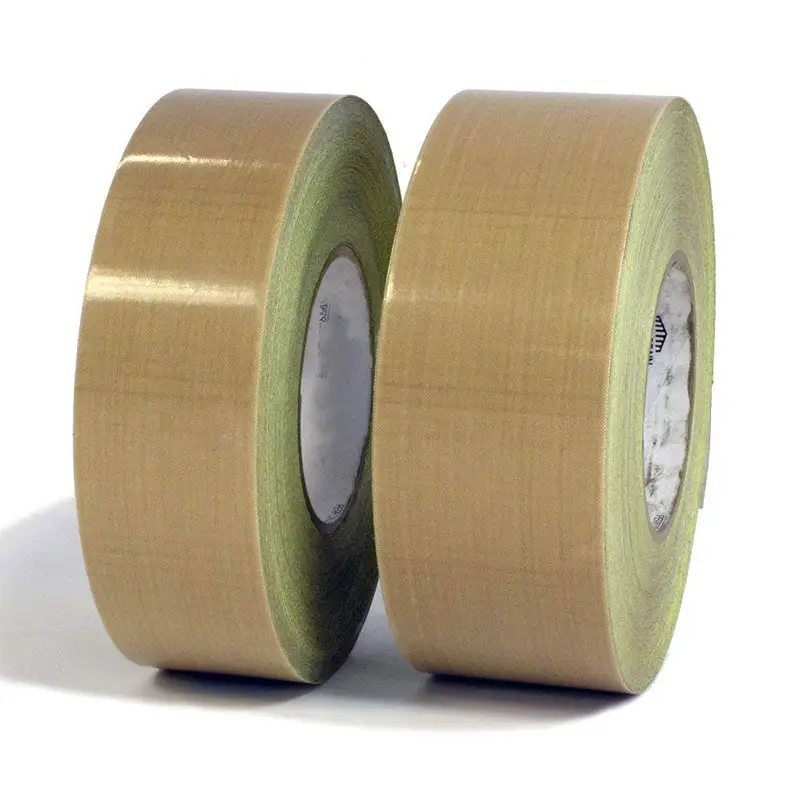 Hot Heat Transfer 0.13mm  Brown PTFE Fiberglass Adhesive Tefloning Tape