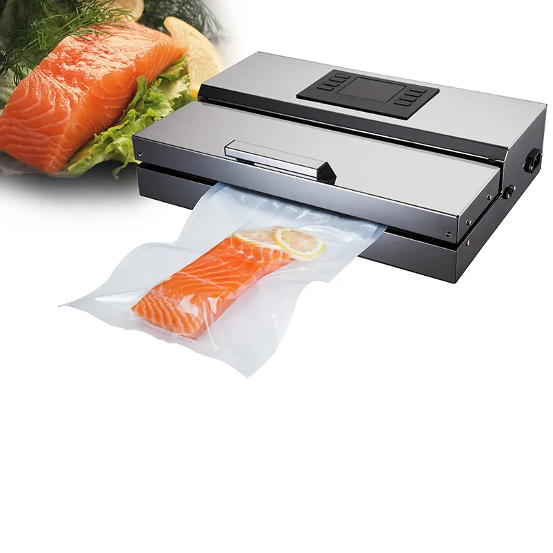 Large chamber room plastic bag food fish vacuum food sealer