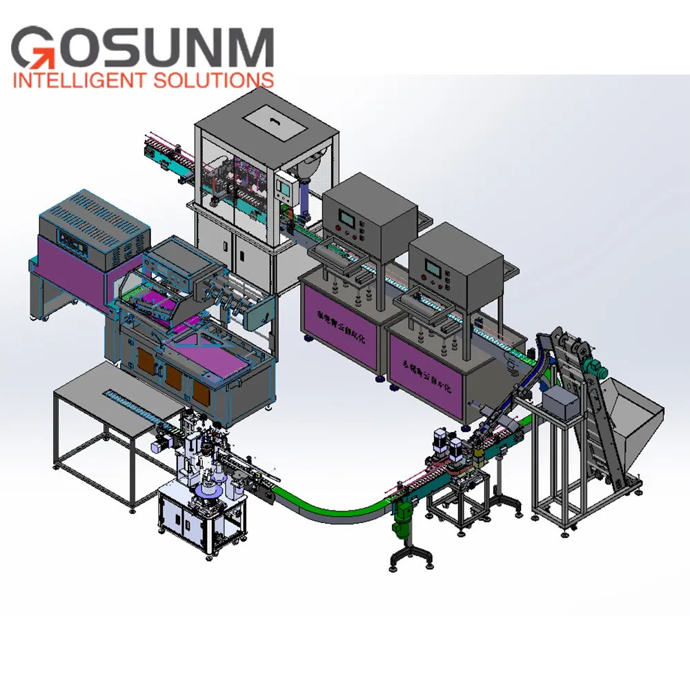 GOSUNM Full-auto baby wet tissue barrel sanitinzer cansiter filling sealing machine