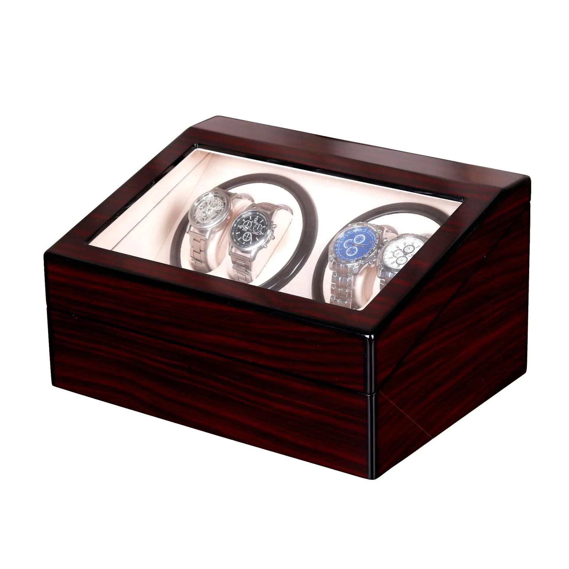 Высококачественная деревянная коробка для часов с автоматическим вращением