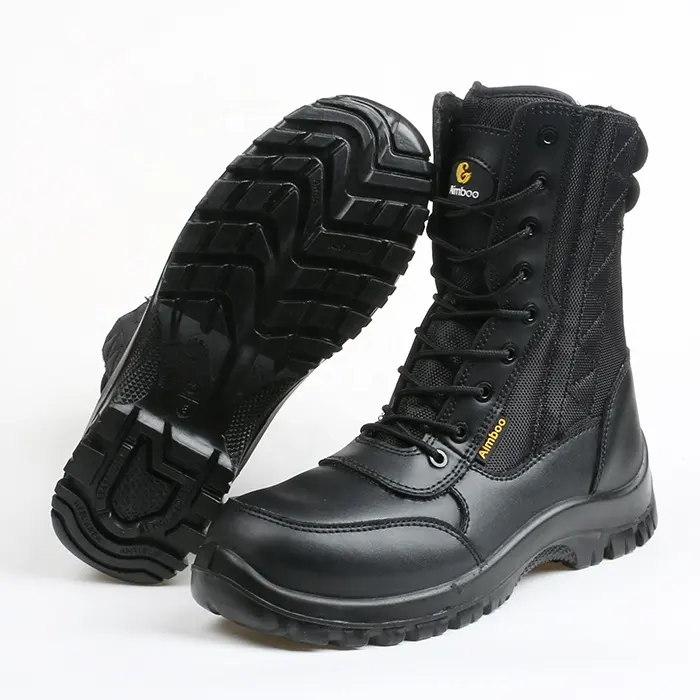 Aimboo 2020 huaerxin горячая распродажа черные кожаные французские армейские ботинки летние боевые военные тактические Защитные Ботинки