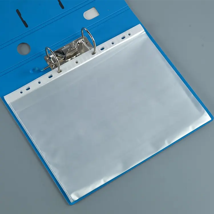 Paper Folder 2C Protector Plastic Cover Transparent A4 100Pcs/Pack Pp Folder File Punch Paper Protector 11 Holes