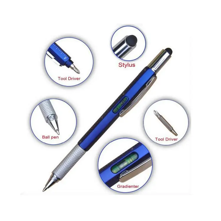 ACMECN Newest Black Ball Pen with LED Light and Touch Screen Stylus for Premium Gifts 3 in 1 Multi-function Pen