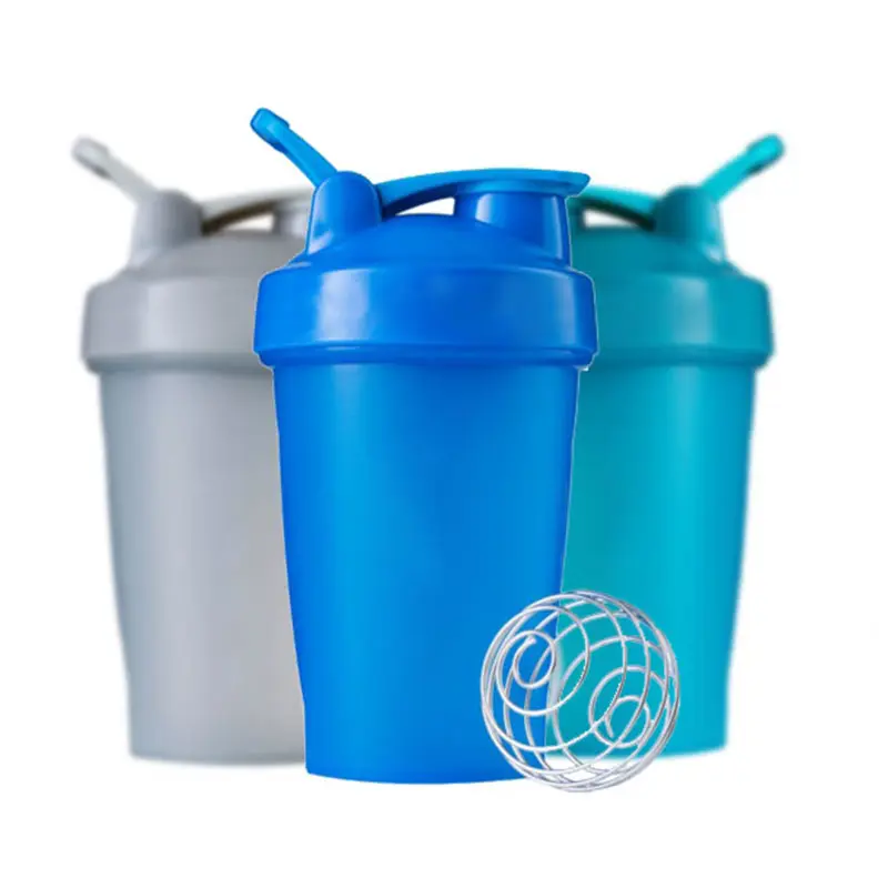 Wholesale CustomLogo Sports Blender Gym Shake Bottle Clear Plastic Shaker Bottle, Sport Water Bottle with Ball