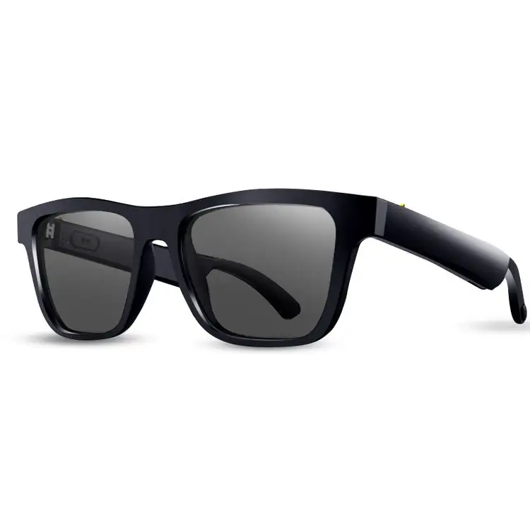 New Sports High End Smart Sunglasses Wireless Bone Conduction Headset Microphone Smart Audio Glasses Lense Changeable