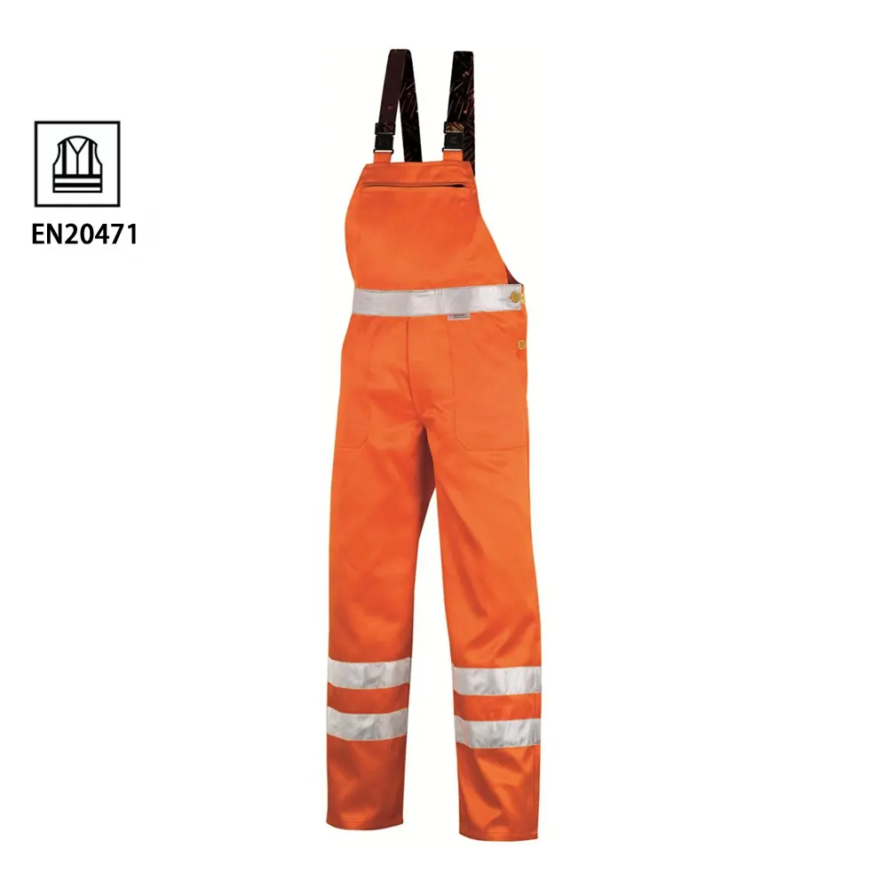 Комбинезон Hi vis, светоотражающая рабочая одежда, безопасный хлопковый комбинезон