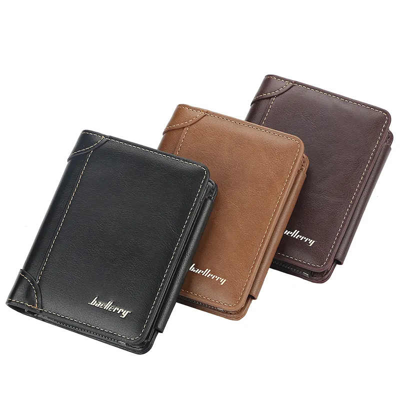 2019 New Style Baellerry Brand Large Capacity Multi-card positions Short Zipper Wallet For Men,Male Coin Purse Card Holder Case