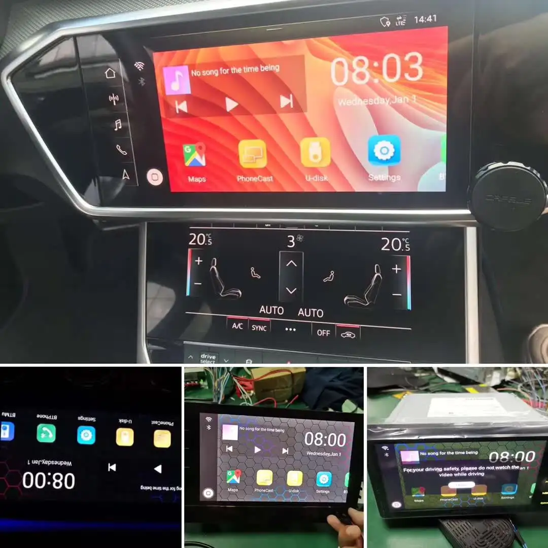 Car audio video interface for apple carplay compatible with Audi , Honda , Peugeot , Kenwood ,Pioneer Benz etc.