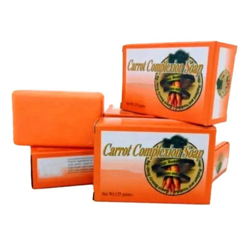Private Label Carrot Complexion Soap Whitening Anti Acne Handmade Soaps Bleaching Body Gentle Carrot Bar kojic acid soap