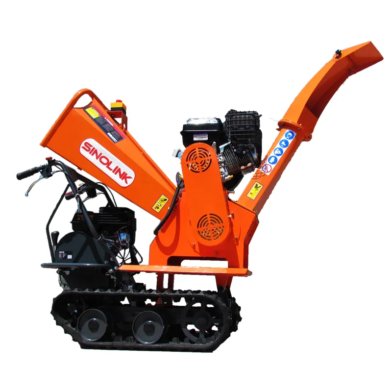 15hp Tracked heavy duty wood chipper shredder