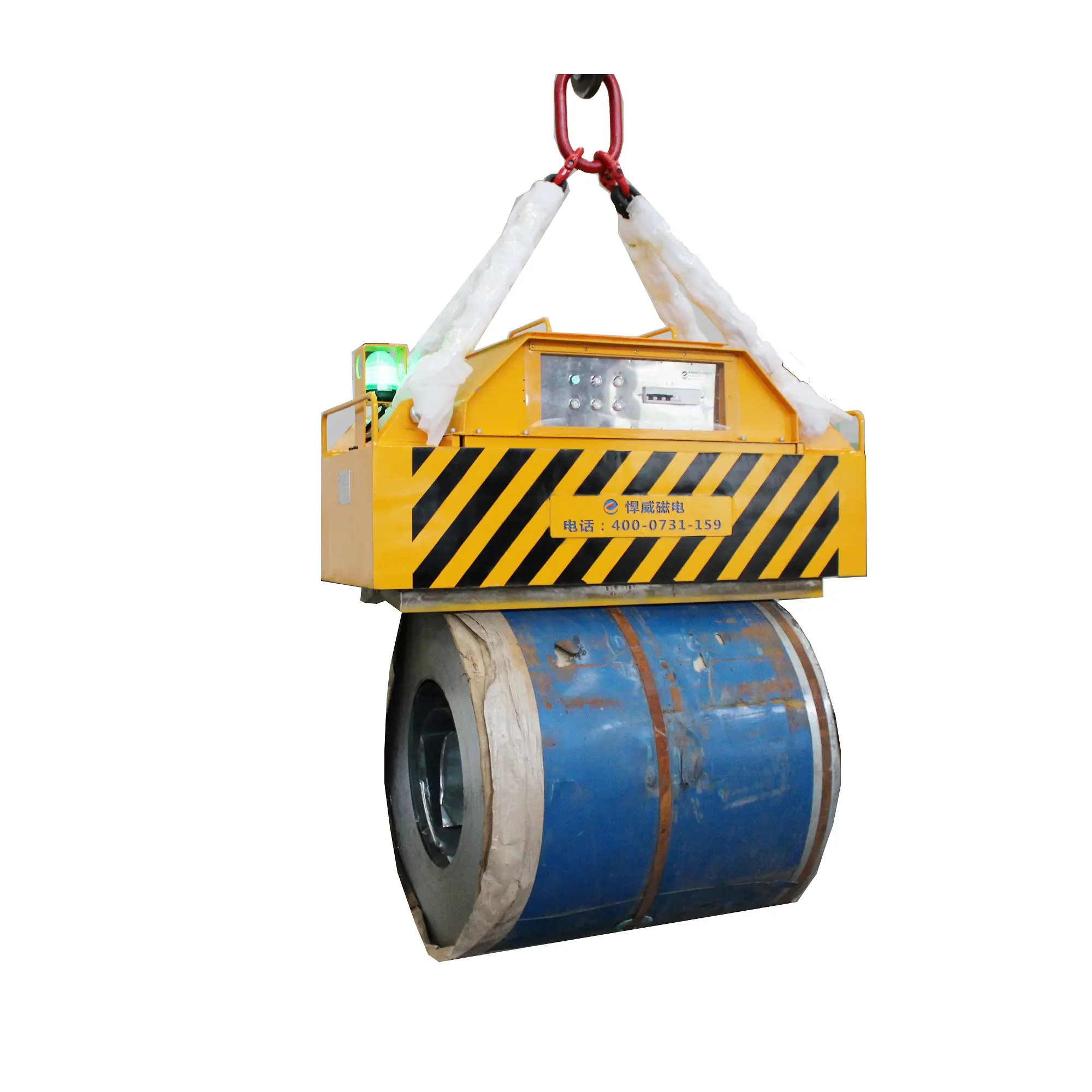 Industrial used electro permanent 6000kg magnetic lifter for wire coil and steel coil lifting