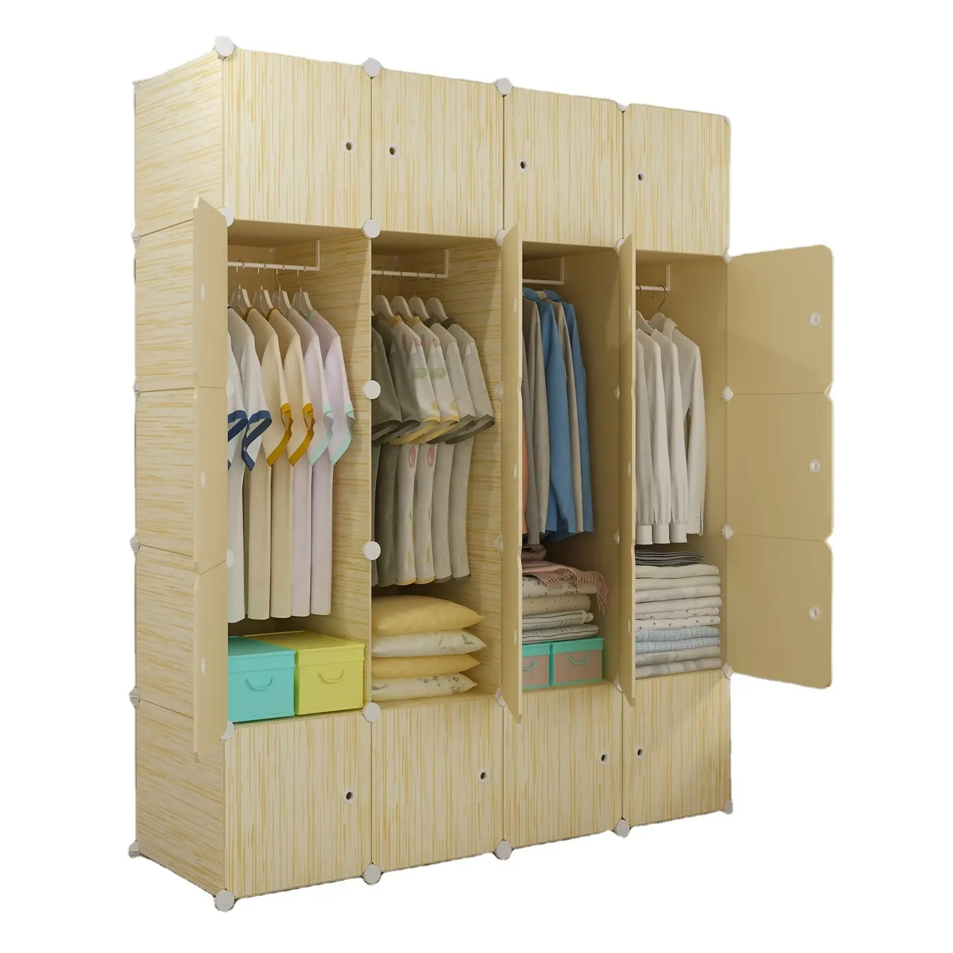 Современный складной шкаф из полипропилена, шкаф для самостоятельной сборки, шкаф для одежды