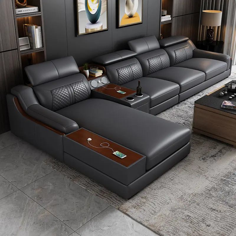 Мебель для гостиной, роскошный кожаный диван