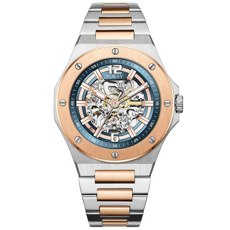 Luxury Brand Automatic Mechanical Stainless Steel Watch Water Resistant Men Wristwatches