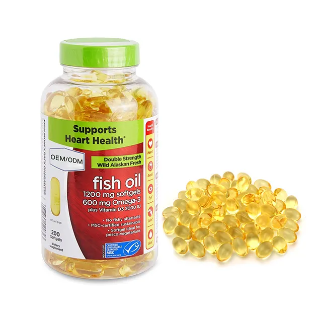 OEM/ODM Vitamin Support Immune Omega 3 Fish Oil Softgel Capsules With EPA And DHA