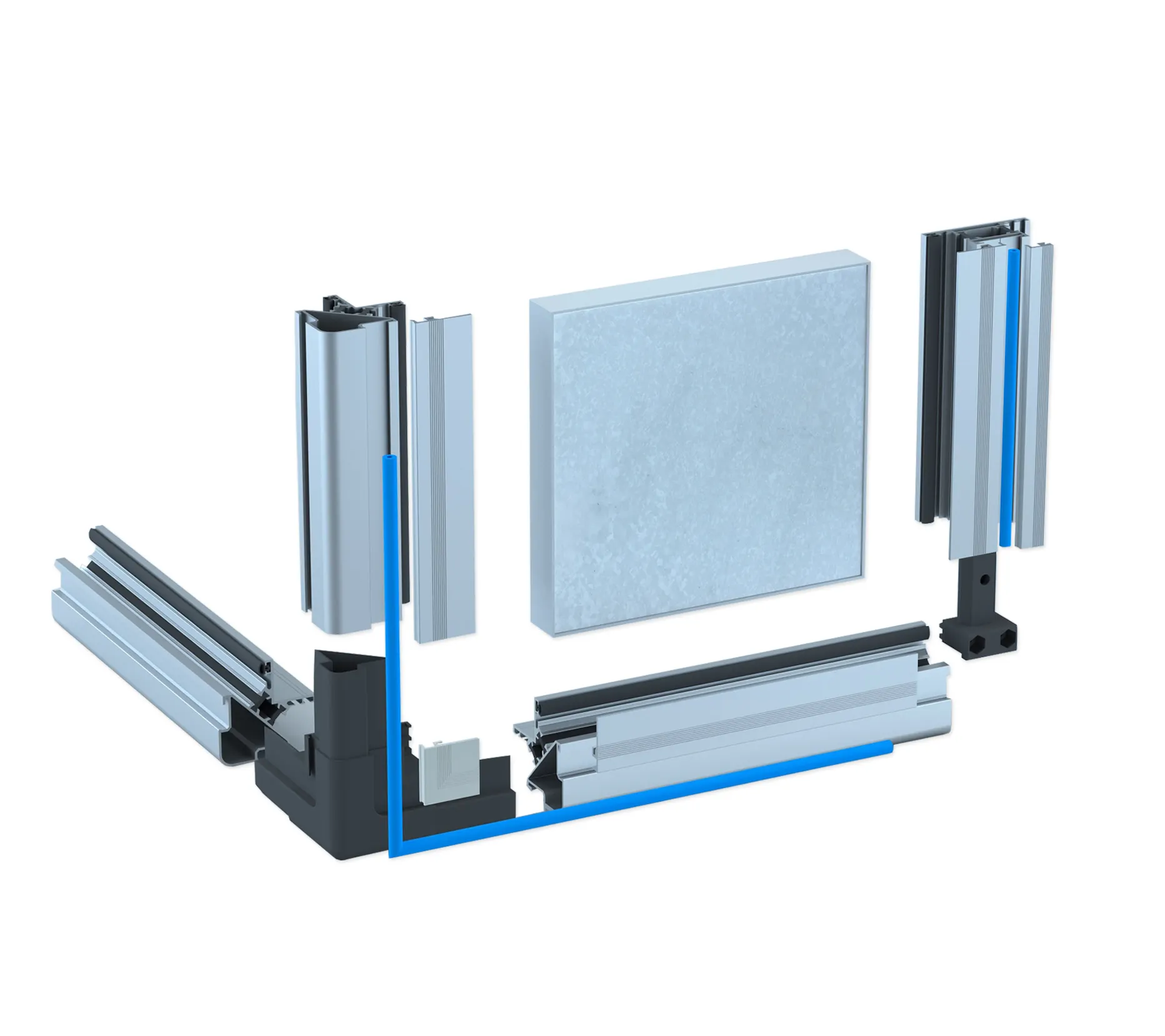 HVAC system thermal break profile for AHU aluminum profile for air handling unit