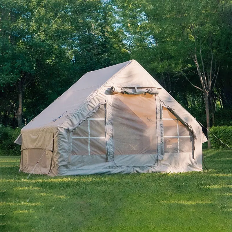 Надувная туристическая палатка, на 5-8 человек, водонепроницаемая утолщенная палатка из ткани Оксфорд для кемпинга