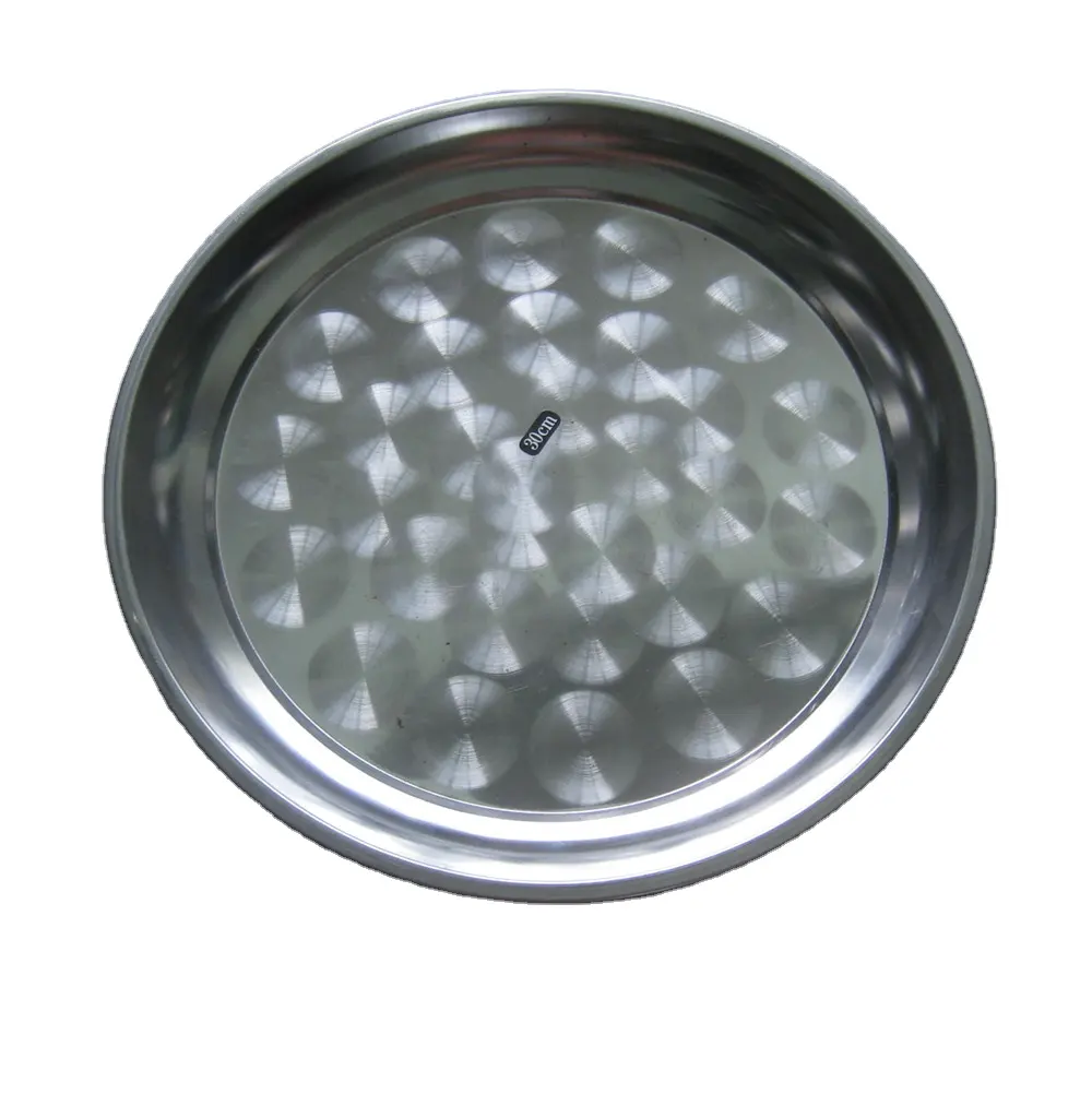 Stainless Steel Unbreakable Round Base Plate Dish With Different Size