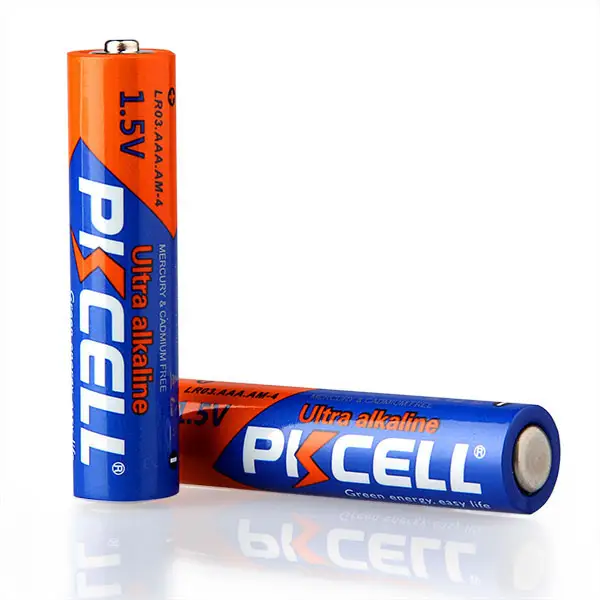 PKCELL 1.5v aaa am4 lr03 alkaline no.7 dry cell battery for clock