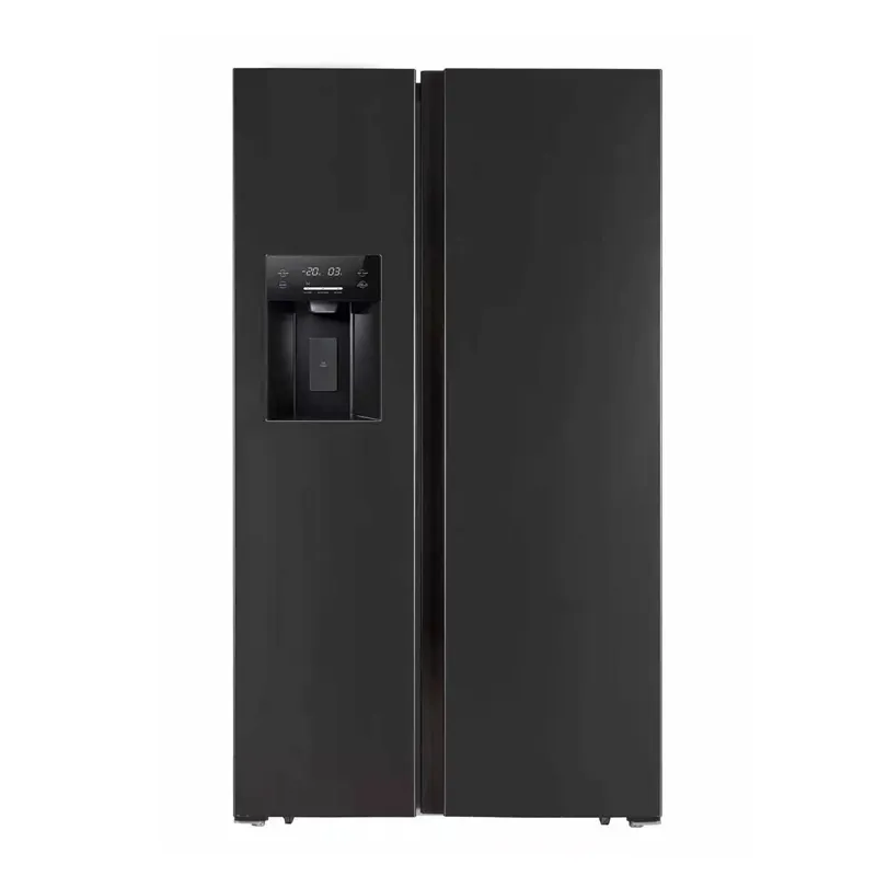 Черный цвет бок двухдверный холодильник с льда и диспенсер для воды 552L