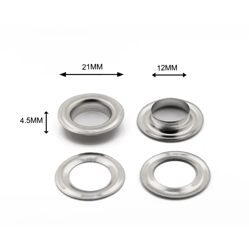 Eyelet Supplier Metal Grommet Supplier Brass Copper Material Silver Eyelet 12mm For Banner