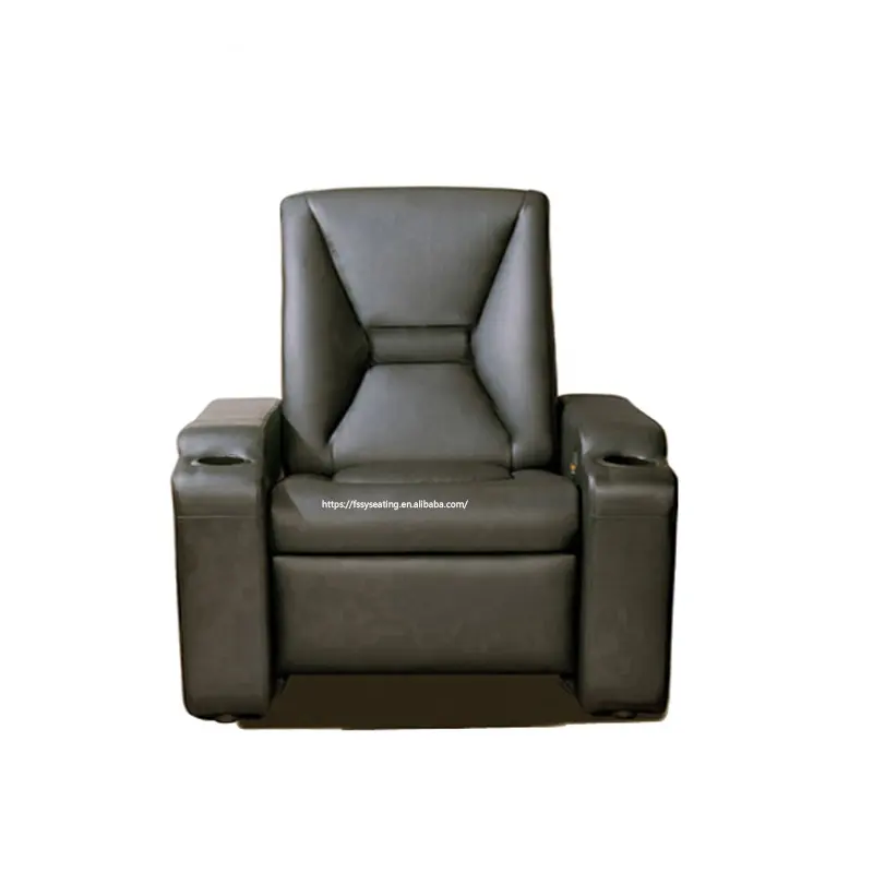 Modern, Luxury and Cozy reclining sofa chair for home theaters, movie cinema theaters with cup holders