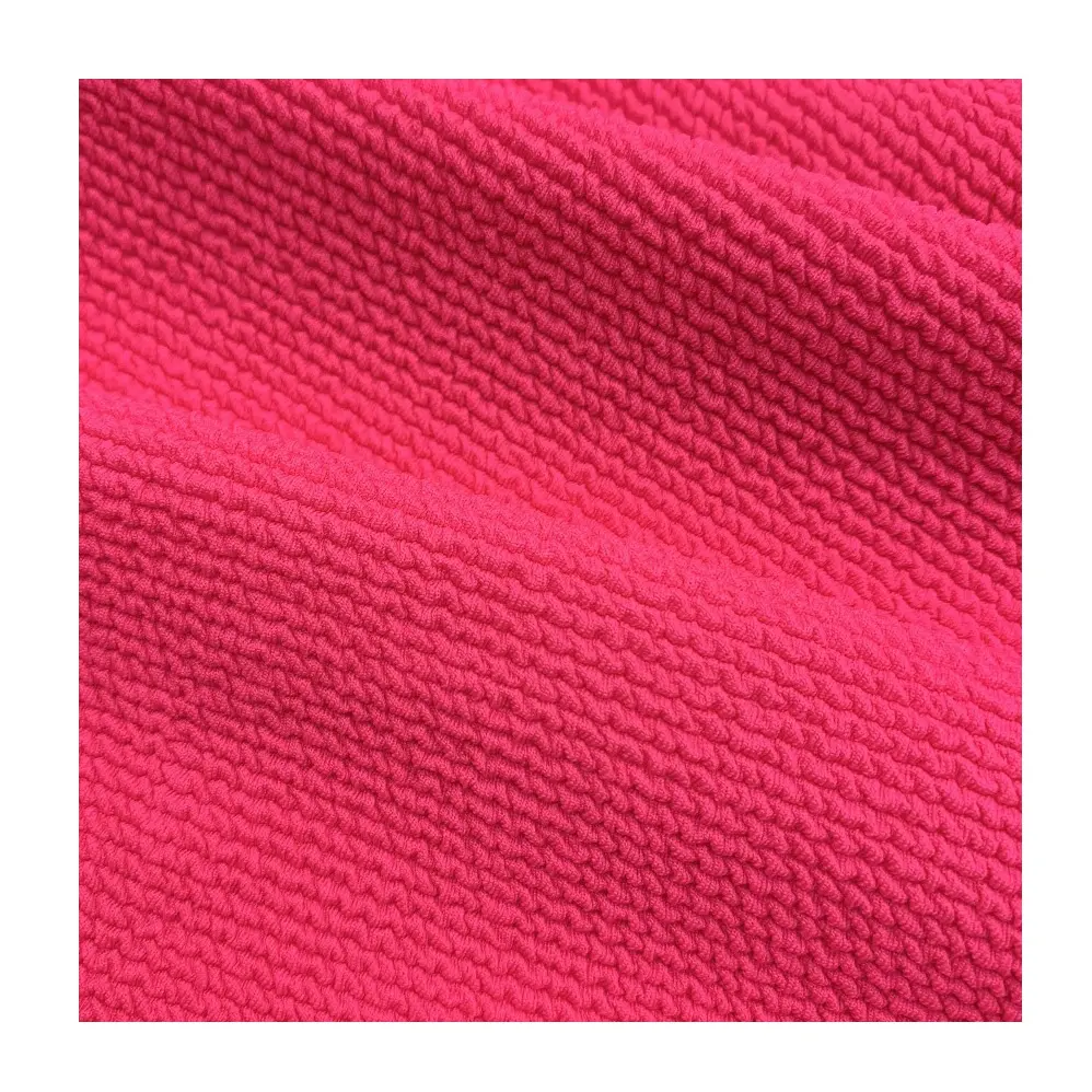 customized color knitted rib fabric stripe swimwear bikini jacquard fabric