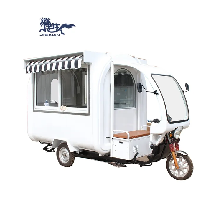 JX-FR220GH Canopy and windshield Shanghai Jiexian Electric Street Kiosk Mobile Food Cart For Sale