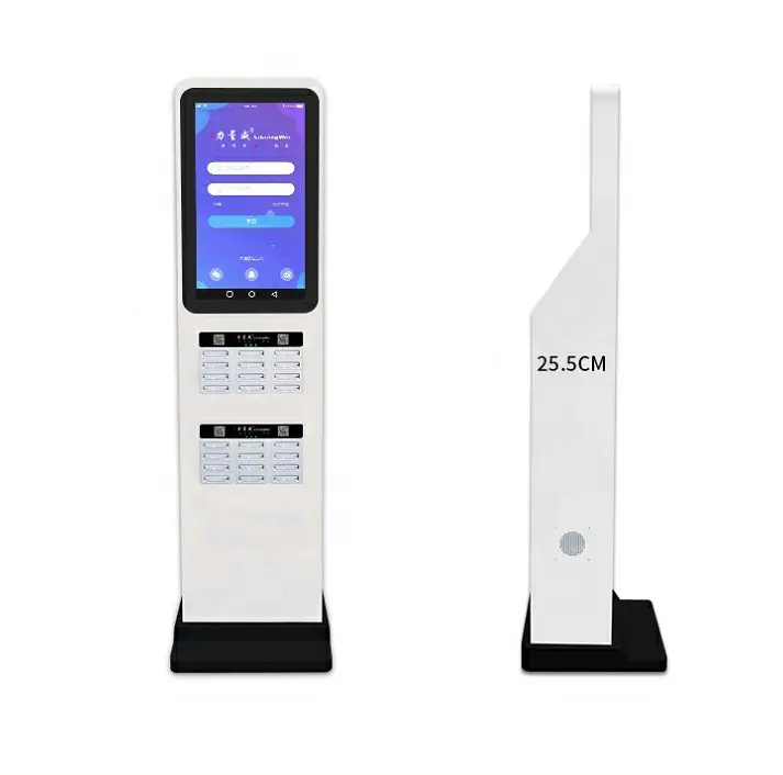 24 ports power bank rental station with LCD screen