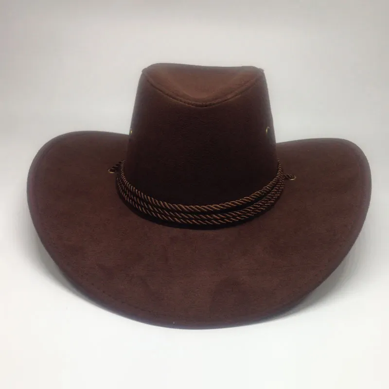 Винтажные ковбойские шляпы унисекс, модная фетровая шляпа с широкими полями для верховой езды, стильный головной убор