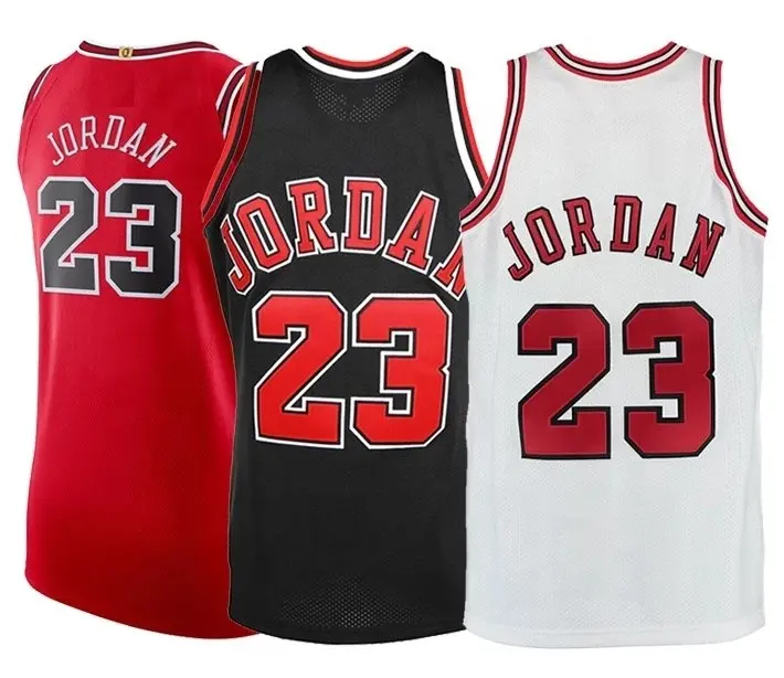 Free shipping Newest Custom Embroidered Men's Bull #23 Jordan Black Basketball Jerseys/shorts