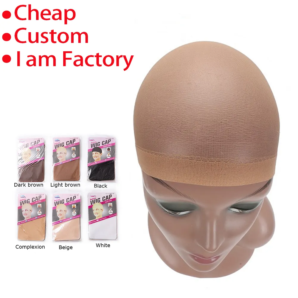 Wholesale Custom Breathable Nude Stocking Wig Cap Stretchy Nylon Wig Caps For Making Wig