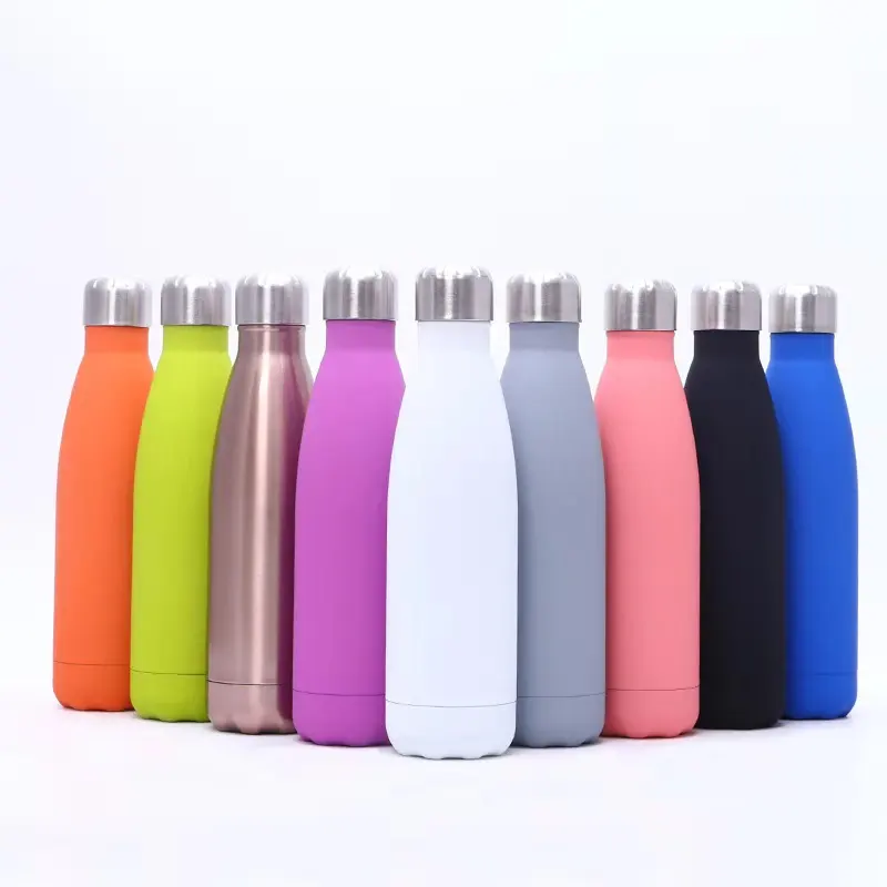 Water Bottle Flask [JT-C17]Hot Sale 500ml Painting Double Wall Cola Shaped Stainless Steel Sport Water Bottle Flask