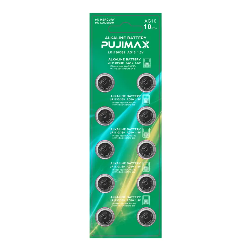 PUJIMAX оптовая продажа 10 шт. AG10 LR1130 1,5 В батарейный блок большой емкости щелочной кнопочный Аккумулятор для автомобиля игрушка секундомер цифровые часы