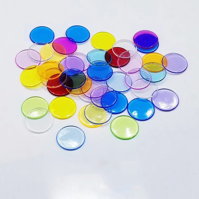 19x2mm Transparent Bingo Chips Plastic Bingo Chips