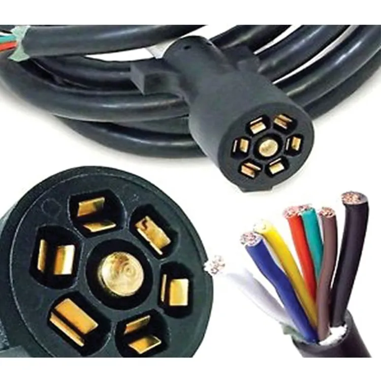 7 Pin Plug Cord Wire Cable 7 Way Trailer Light Wiring Connector For Rv Brake Light Control Trailer Wiring