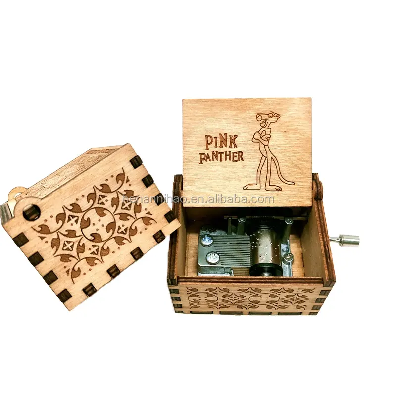 2021 Wholesale Wooden Hand Crank Music Box Happy Birthday Music Box