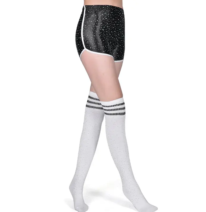 2023 спортивные облегающие сексуальные короткие женские спортивные штаны со стразами для йоги Подходящие Носки в полоску со стразами
